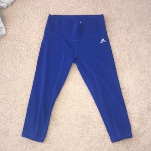 Adidas blue crop leggings